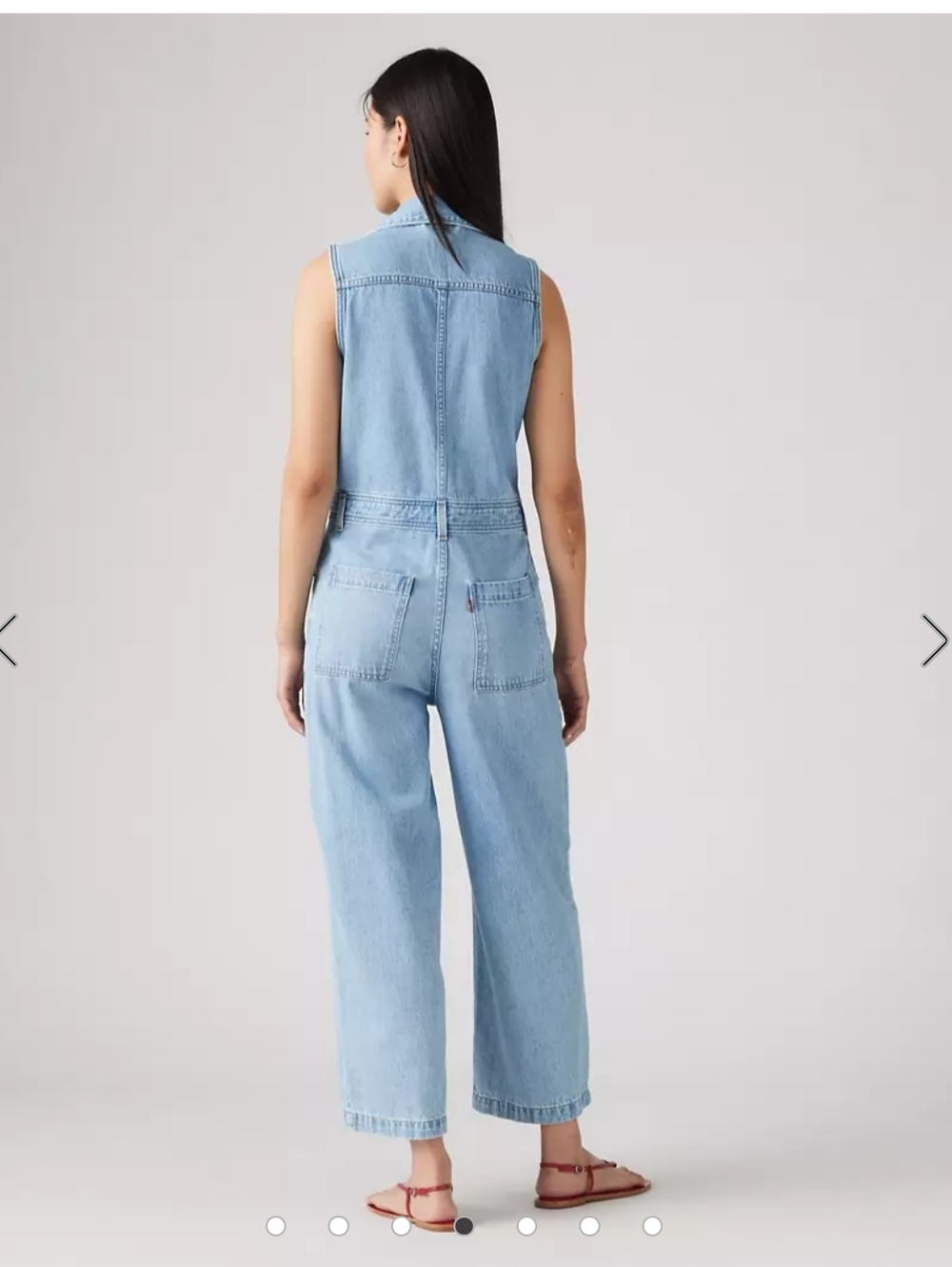 Levi's Light Blue Sleeveless Denim Jumpsuit Overalls - Picture 3 of 6